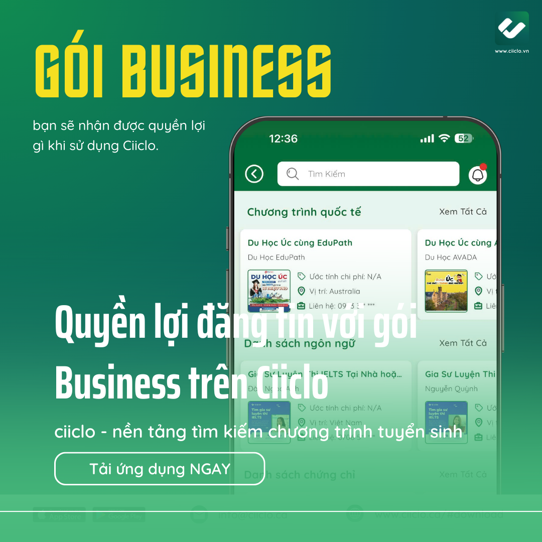 Quyền lợi đăng tin với gói Business trên Ciiclo