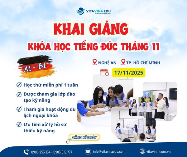 Khai Giảng Khóa Học Tiếng Đức Tháng 11