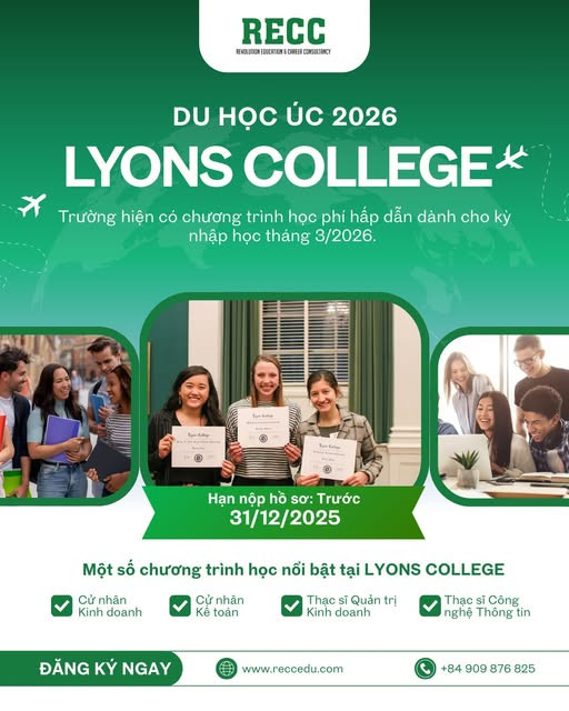 Du Học Úc 2026 Tại Lyons College