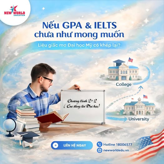 Du Học Mỹ 2026 – Lộ Trình 2+2 Học Cao Đẳng & Chuyển Tiếp Đại Học Nhận Bằng Cử Nhân Mỹ